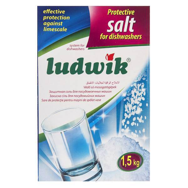 نمک ماشین ظرفشویی لودویک مدل Protective مقدار 1500 گرم، Ludwik Protective Dishwasher Salt 1500g