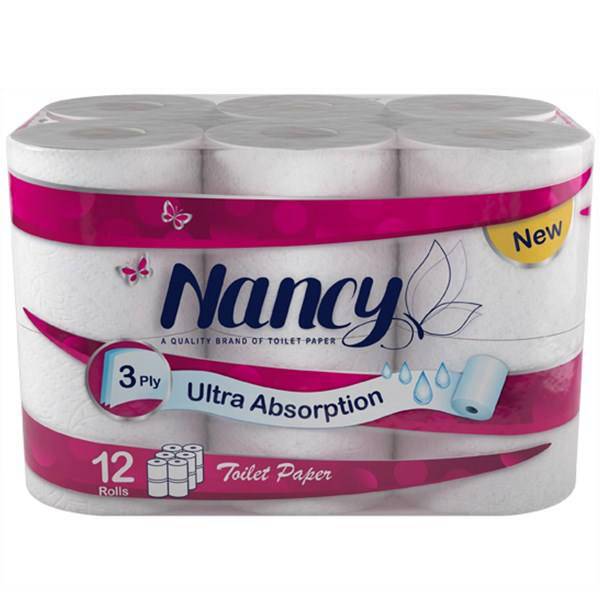 دستمال توالت نانسی بسته 12 عددی، Nancy Toilet Paper Pack of 12