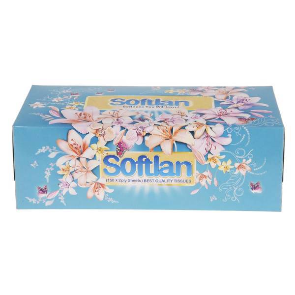 دستمال کاغذی 150 برگ سافتلن مدل Heaven Garden، Softlan Heaven Garden 150 Paper Tissues