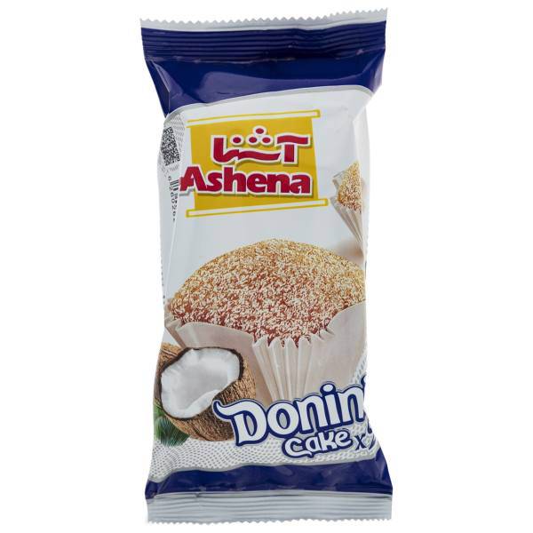 کیک دونینی دوقلو نارگیلی آشنا مقدار 60 گرم، Ashena Coconut Twin Donini Cake 60gr