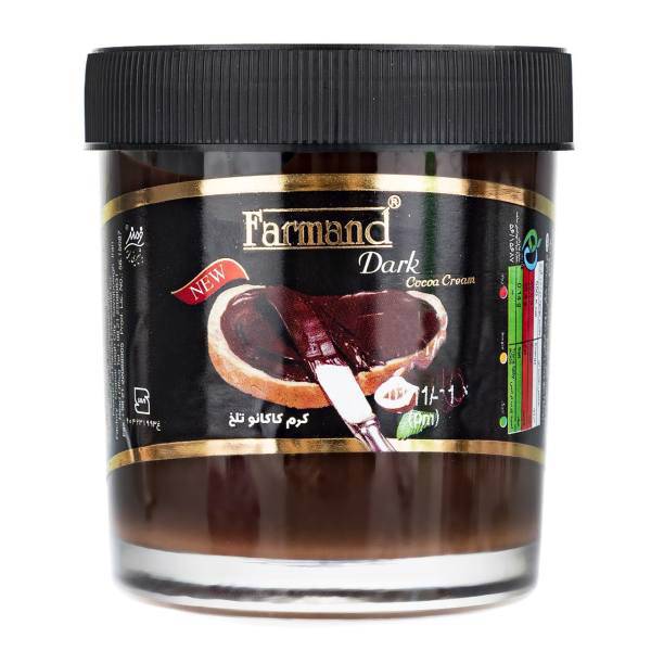 کرم کاکائو تلخ فرمند مقدار 200 گرم، Farmand Dark Cocoa Cream 200g