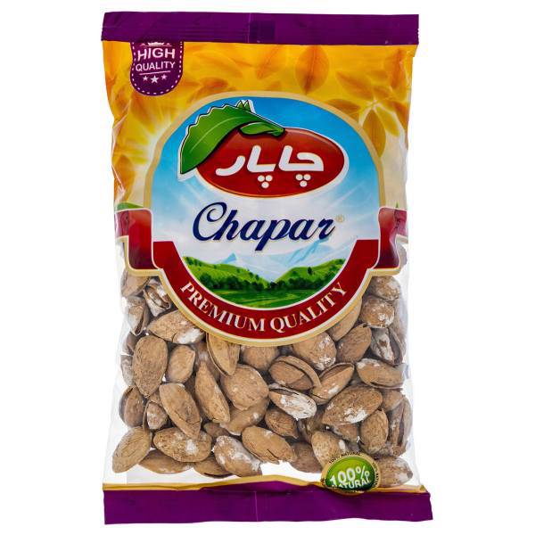 بادام پوست کاغذی شور چاپار مقدار 350 گرم، Chapar Salt Almond 350gr