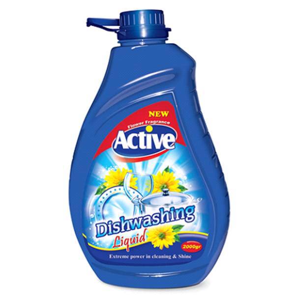 مایع ظرفشویی آبی اکتیو 2000 میلی لیتر، Active Dishwasher Liquid Blue 2000ml