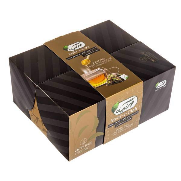 دمنوش گیاهی مهرگیاه بسته 24 عددی به همراه عسل بسته 10 عددی، Mehre Giah Herbal Tea Pack Of 24 Pieces With 10 Honey Pack