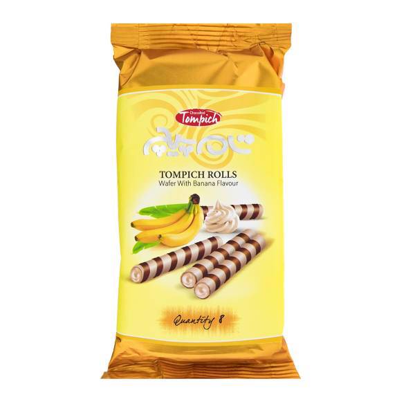 ویفر با طعم موز تام پیچ مقدار 65 گرمی، Tompich Wafer With Banana Flavor 65gr