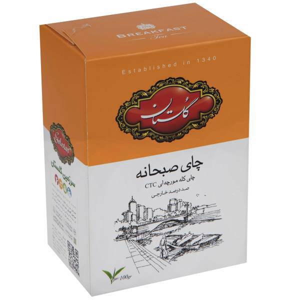 چای صبحانه گلستان مدل CTC مقدار 100 گرم، Golestan Breakfast CTC Tea 100gr