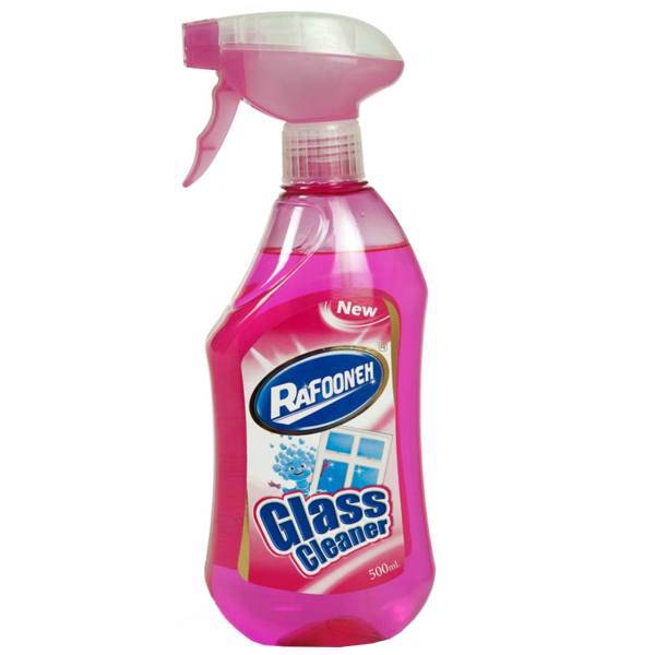 شیشه پاک کن صورتی رافونه حجم 500 میلی لیتر، Rafooneh Pink Glass Cleaner 500ml