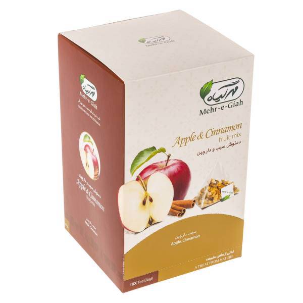 دمنوش میوه ای سیب و دارچین مهر گیاه بسته 18 عددی، Mehre Giah Apple And Cinnamon Fruit Tea Pack of 18