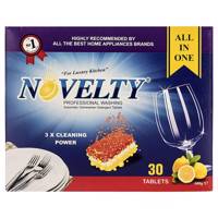 قرص ماشین ظرفشویی نوولتی مدل All In One بسته 30 عددی Novelty All In One Dishwasher Tablets Pack Of 30