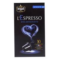 کپسول قهوه لگال لگو مدل بدون کافئین تعداد 10 عددی Legal Le Gout Decaffeinato Capsule Pack of 10