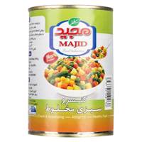 کنسرو سبزی مخلوط مجید مقدار 400 گرم Majid Canned Mix Vegetables 400gr