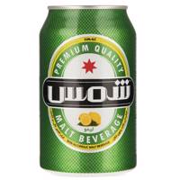 ماءالشعیر لیمو شمس مقدار 0.33 لیتر Shams Lemon Non Alcoholic Carbonated Malt 0.33lit