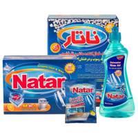 مجموعه مواد شوینده ماشین ظرفشویی 4 عددی ناتار کد2 Natar 4 pieces Detergents For Dishwashers Bundle Code 2