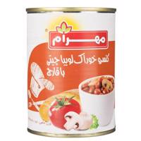 کنسرو خوراک لوبیا چیتی با قارچ مهرام مقدار 400 گرم Mahram Baked Beans With Mushrooms 400g