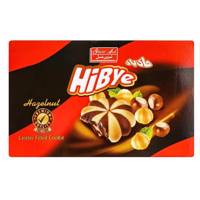 بیسکوییت دورنگ مغزدار فندقی های بای مقدار 300 گرم Hi Bye Two Color Hazelnut Center Filed Cookie 300gr