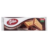 ویفر ترد پرشده با کرم کاکائویی فندقی و کارامل نیکا مقدار 200 گرم Nika Crispy Wafers Filled With Hazelnut And Cocoa Cream 200gr