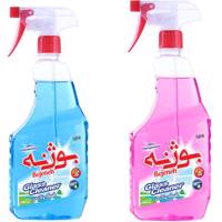 پک شیشه پاک کن آبی و صورتی بوژنه بسته دو عددی Bojeneh Glass Cleaner Blue and Pink Pack of 2